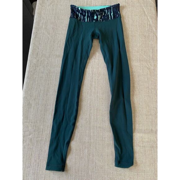 LULULEMON Wunder Under Pant III Reversible Dark Fuel / Menthol 4 - Picture 2 of 8